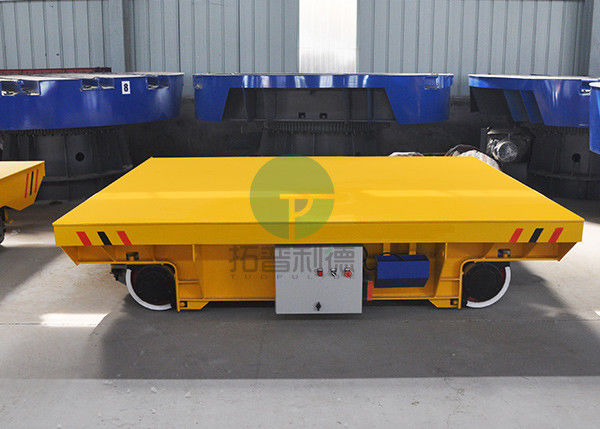 Flatbed Automatic Motorized Rail Guided Foundry Industry Transfer Carts Suppliers