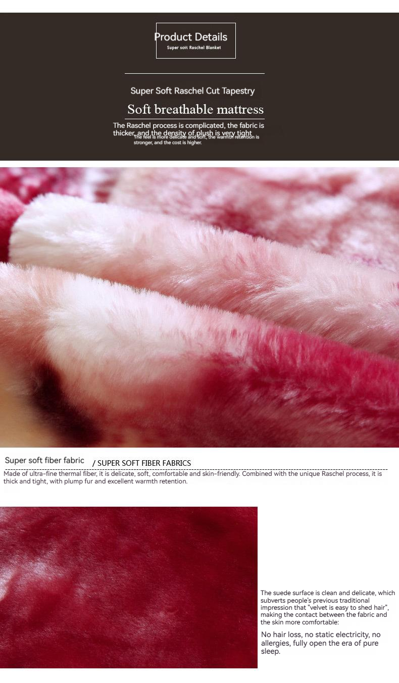 All-Season Warming Double Thick Chunky Soft Fleece Plush Bed Blanket with Solid Color