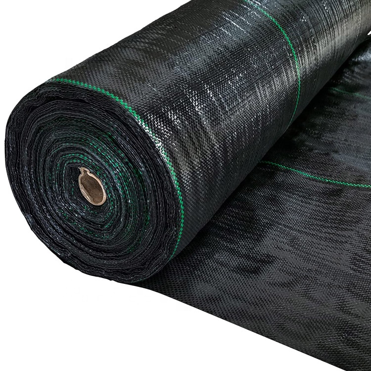 High Tensile Strength 5oz Black PP Woven Fabric Geotextile for Road Construction