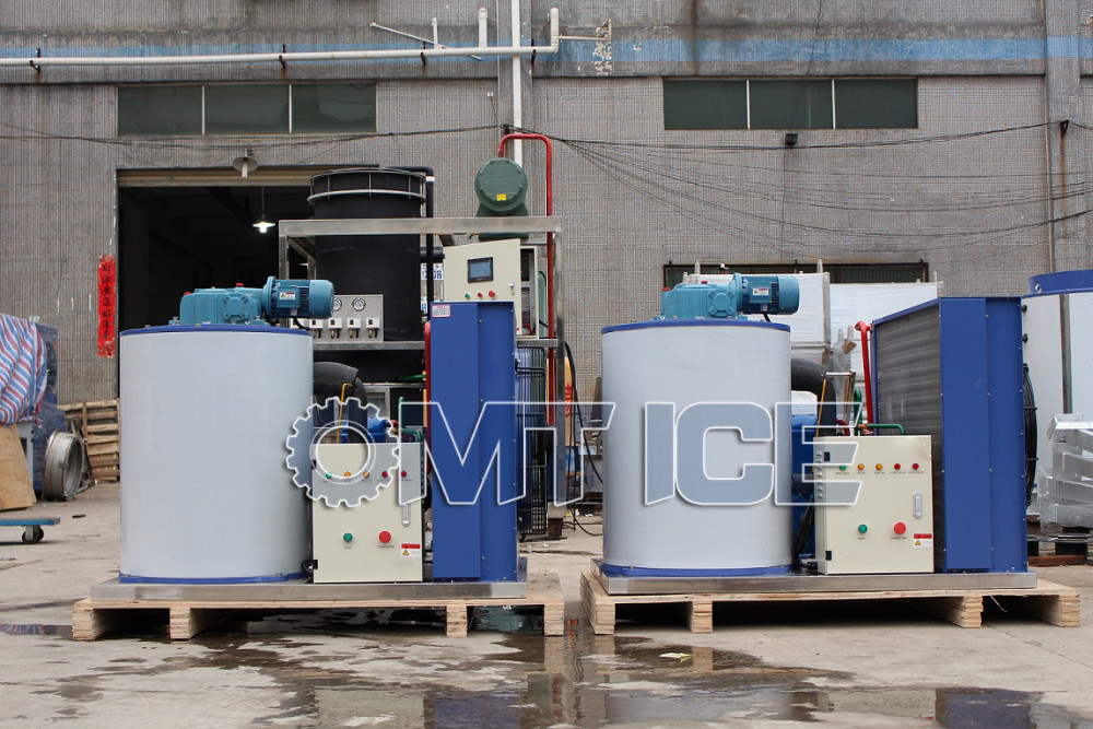 2000KG Capacity Industrial Flake Ice Machine Automatic 2Ton Dry Ice For Fishery