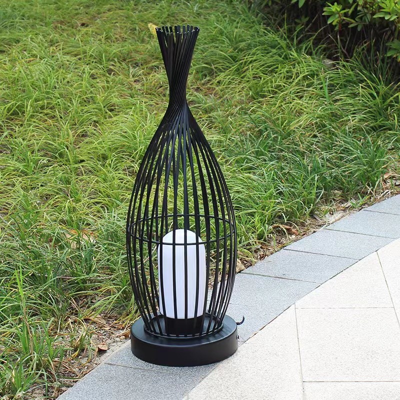 Pole LED Lawn Lights Iron Acrylic 200x550mm E27 220v Creative Garden Villa Garden Landscape