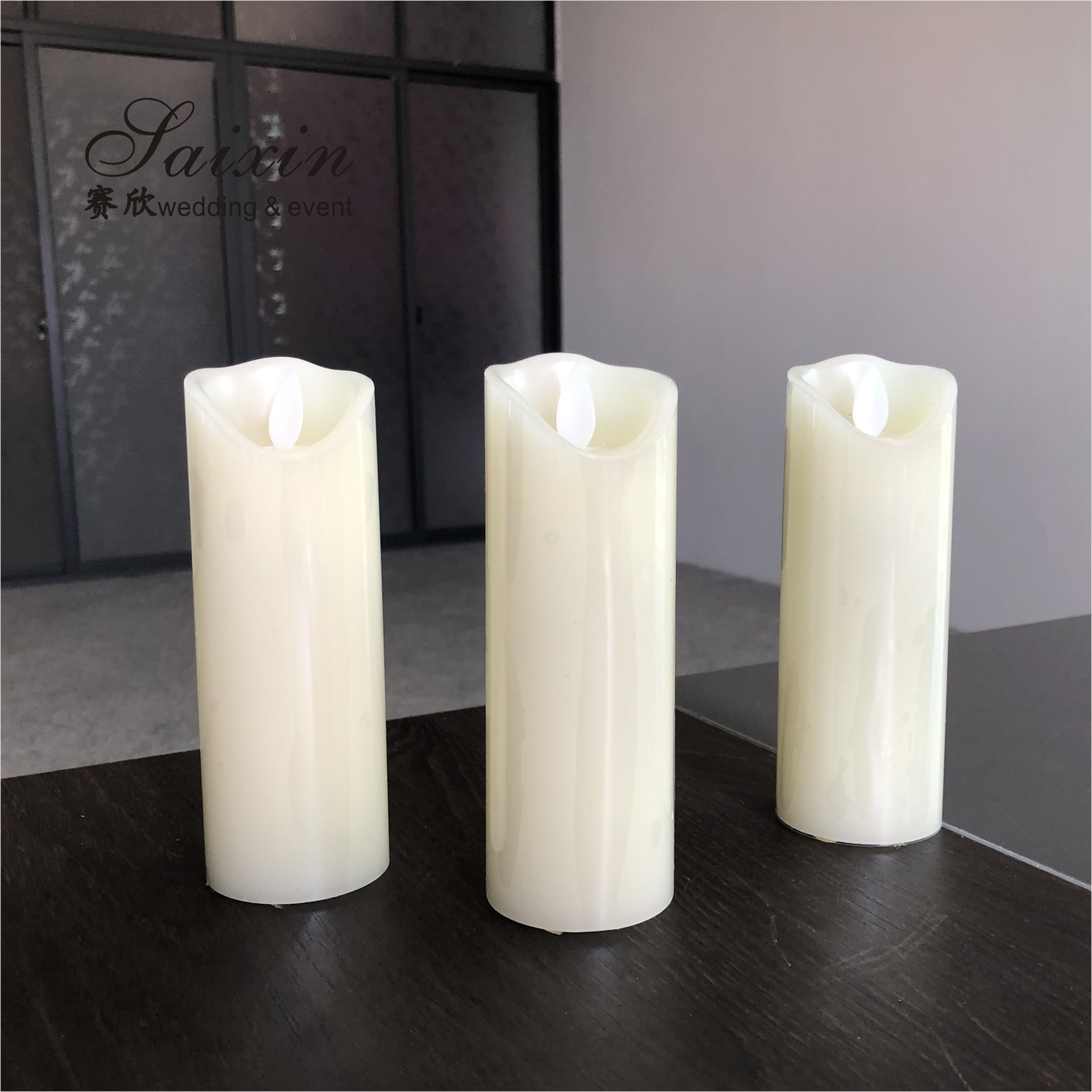 Wholesale remote control electric long LED taper candle for candle holder decoration weddings