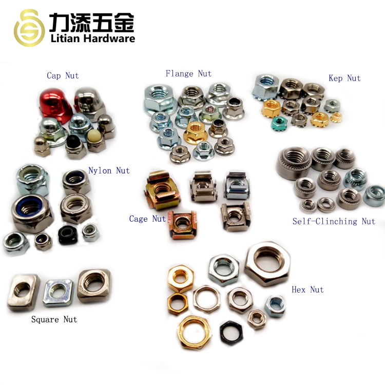 Acorn Hex Cap Nuts DIN985 Nylon Dome Nut With Nylon Flat Washer