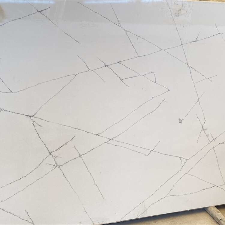 Calacatta White Quartz Countertops Slab Quartz Stone Slab 3200*1600mm For Counter Tops