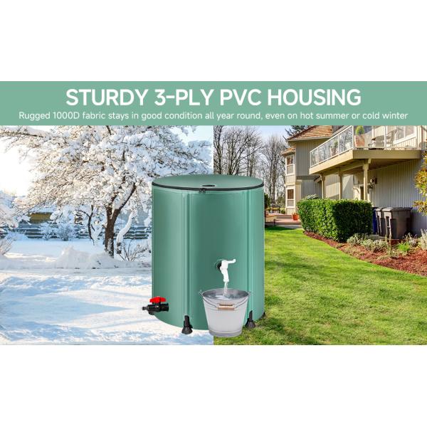 Collapsible Rain Barrel Water Storage Containers-53 Gallon Portable Rainwater Collect System Water Tank To Collect Rainwater From Gutter Downspout