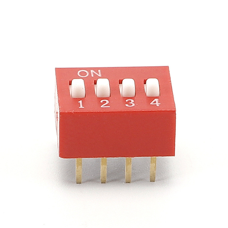 New 4 Pins Named Dp-4 Spdt Dip Switch SMD Gull Wing 2.54mm Pitch