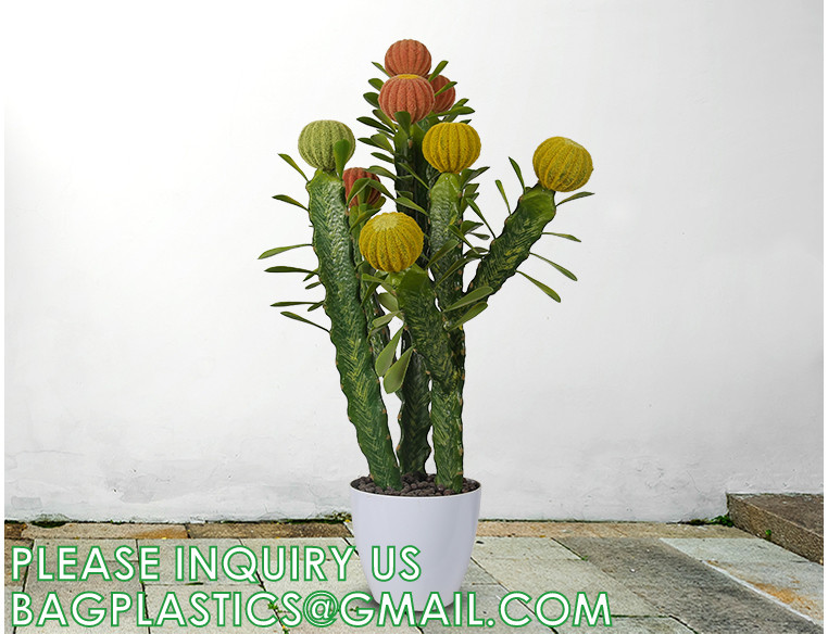 Artificial Succulent Plants - Realistic Artificial Flowering Cactus, Fake Succulent Plant Decor for Home Office
