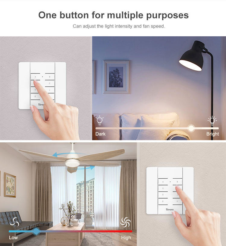 Smart Home SONOFF RM433 Remote Controller Updated version Suitable for SONOFF Basicrf/ Slampher/ 4CH Pro R2/ TX series