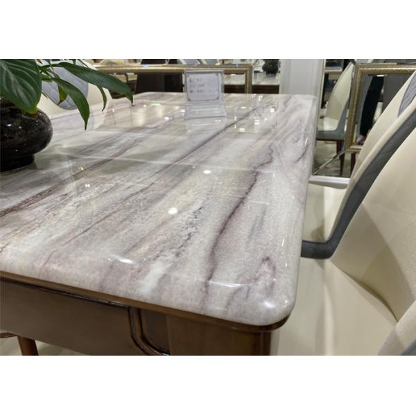 Granite Surface Oak Table And Four Chairs , Oak Dining Table Set For Small Apartment