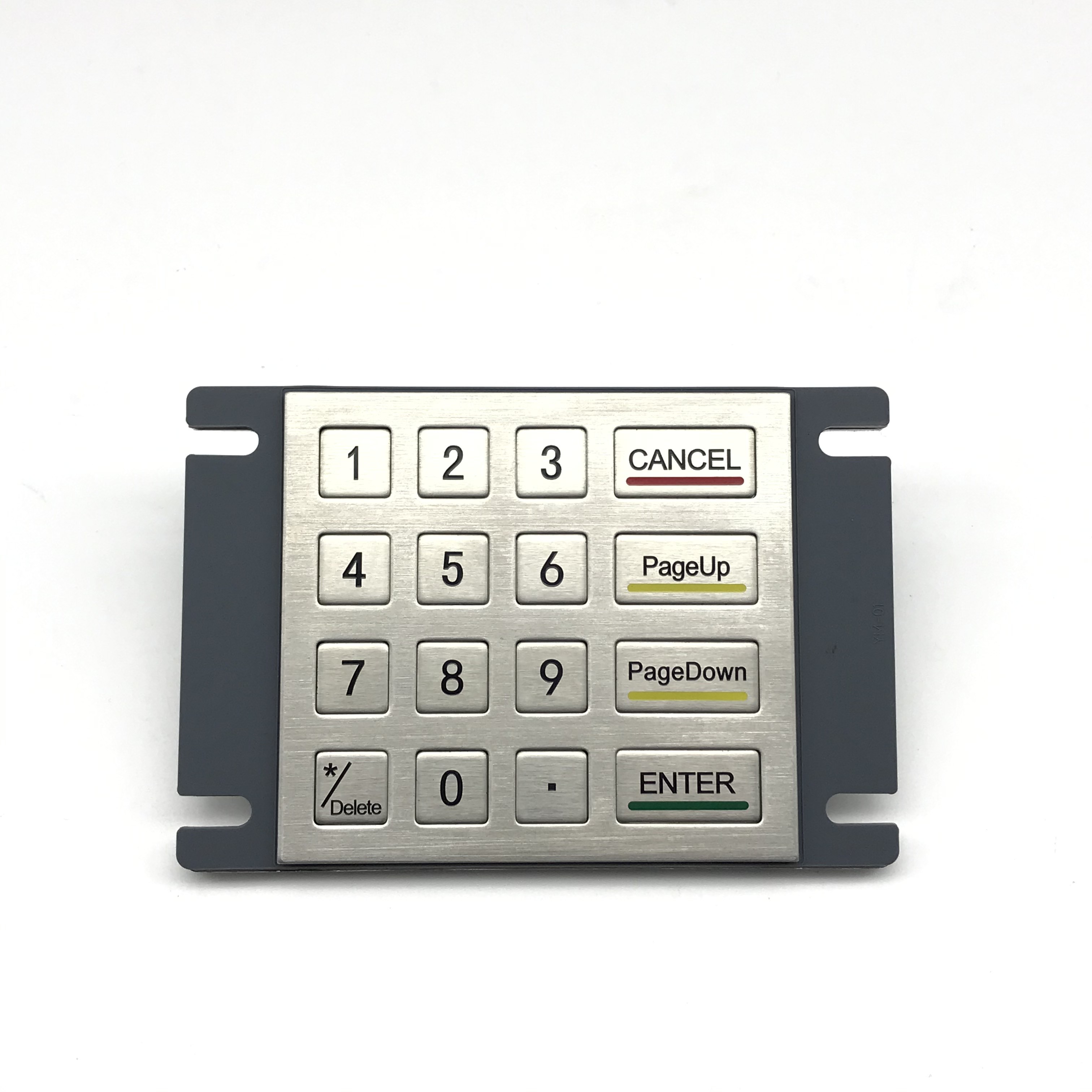 IP65/IK07 16 Keys Metal KeyPad Waterproof Dustproof Industial Keypad outdoor Rear Panel Mounted -40℃
