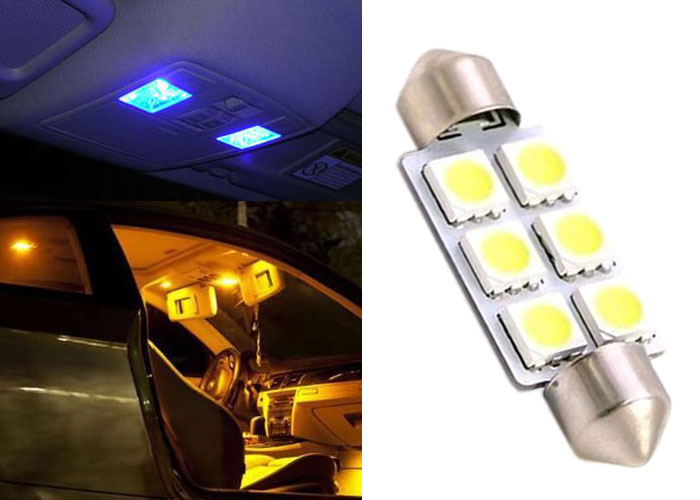 High Performance White Led License Plate Lights 31 36 39 41mm