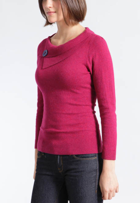 WOMEN'S 4% cashmere/4% angora / 18% cotton/18% lambswool/33% viscose/23% nylon KNITTED SWEATER