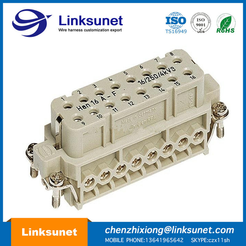 Two Modula Industrial Wire Harness Crimping Harting Industrial Connectors