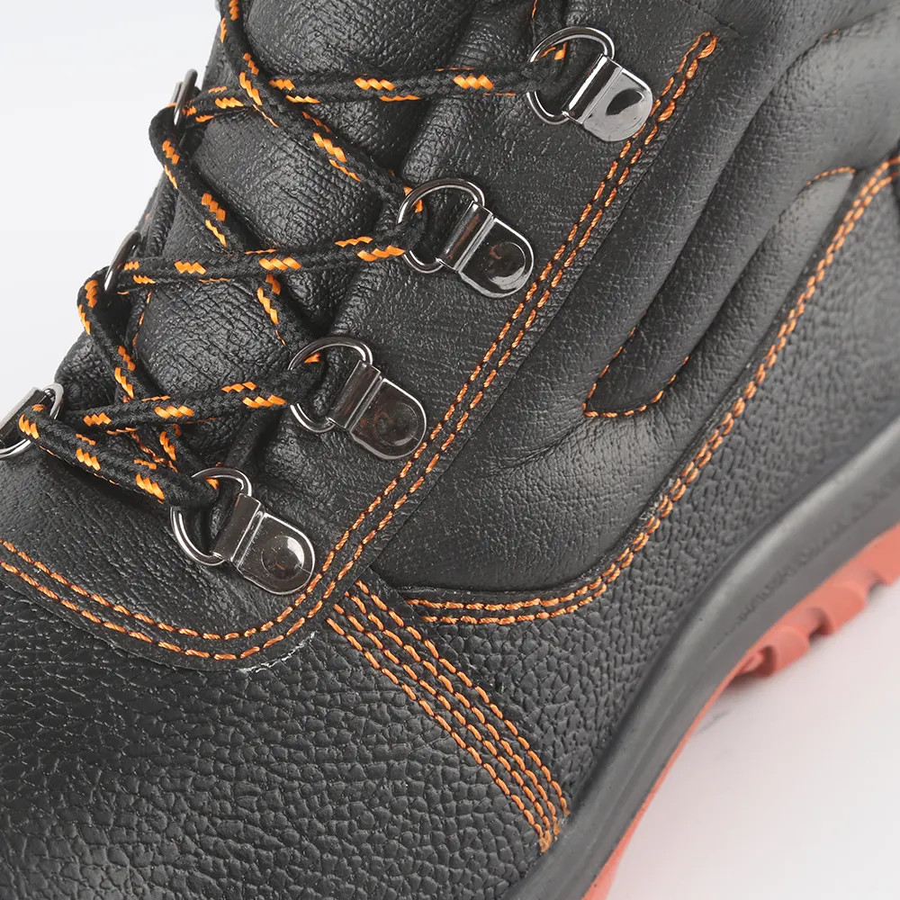 Steel Toe / Steel Plate Mens Genuine Leather Shoes Heavy Duty Winter Boots Slip Resistant
