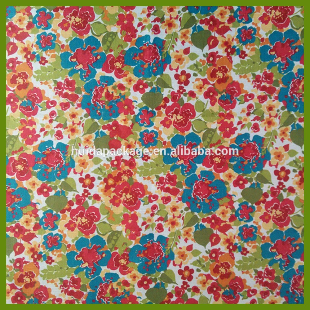 Popular flowering prints tablecloth made of 100% polyester slub fabrics or customized fabrics