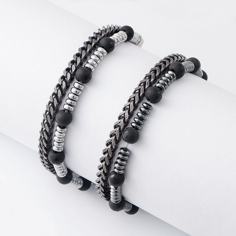 New Stainless Steel Gallstone Fashion Bracelet for Men