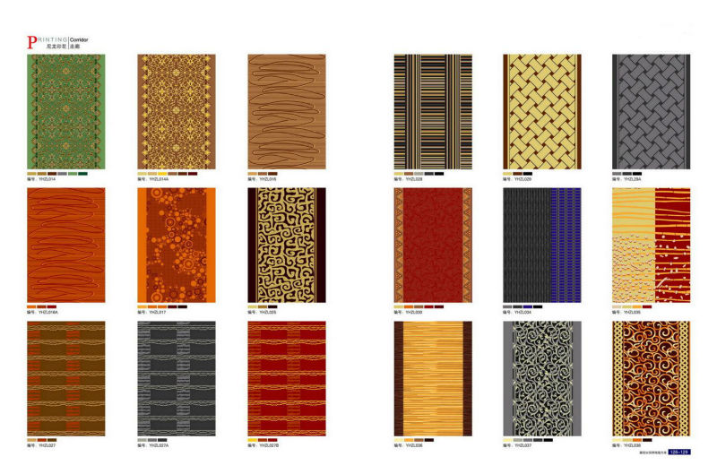 Nylon Printed Modern Home Carpet / Wall To Wall Patterned Carpet