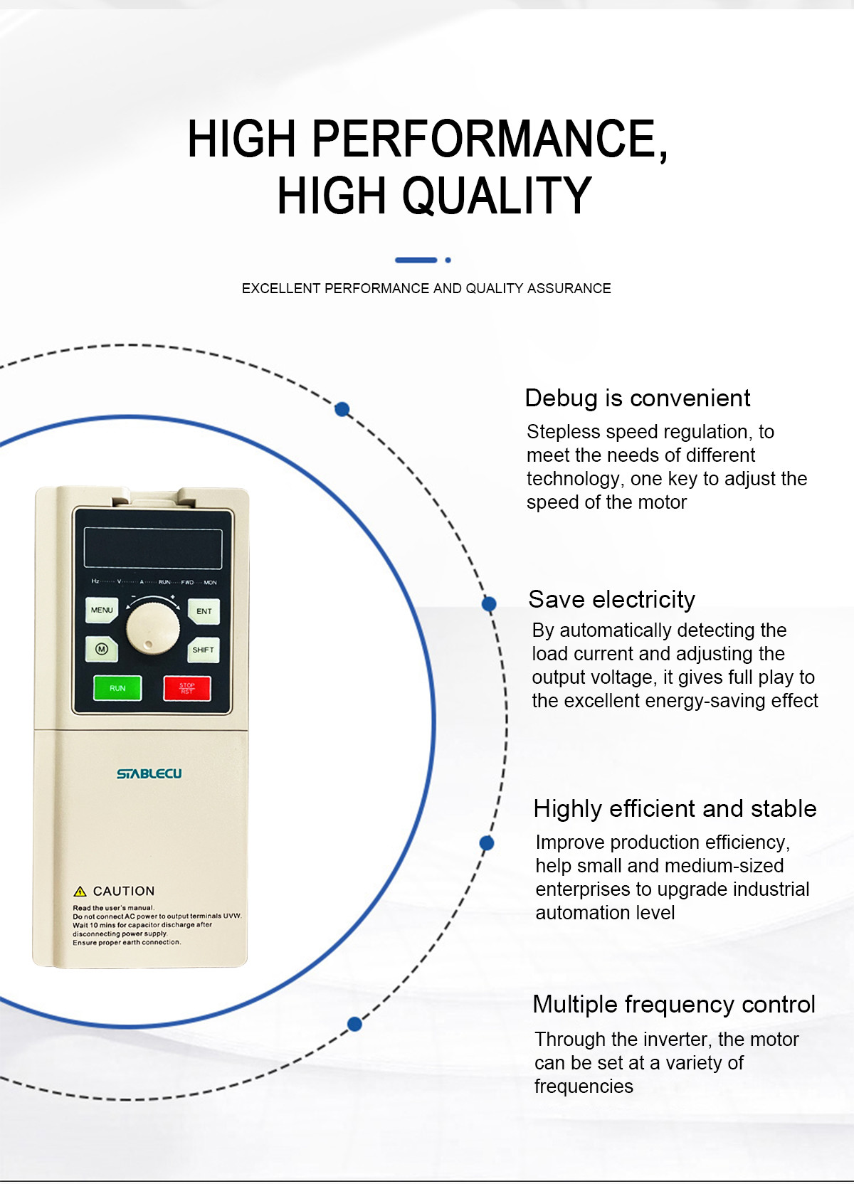 220V 380V Variable Frequency Inverter 0.75-630KW Gray Color