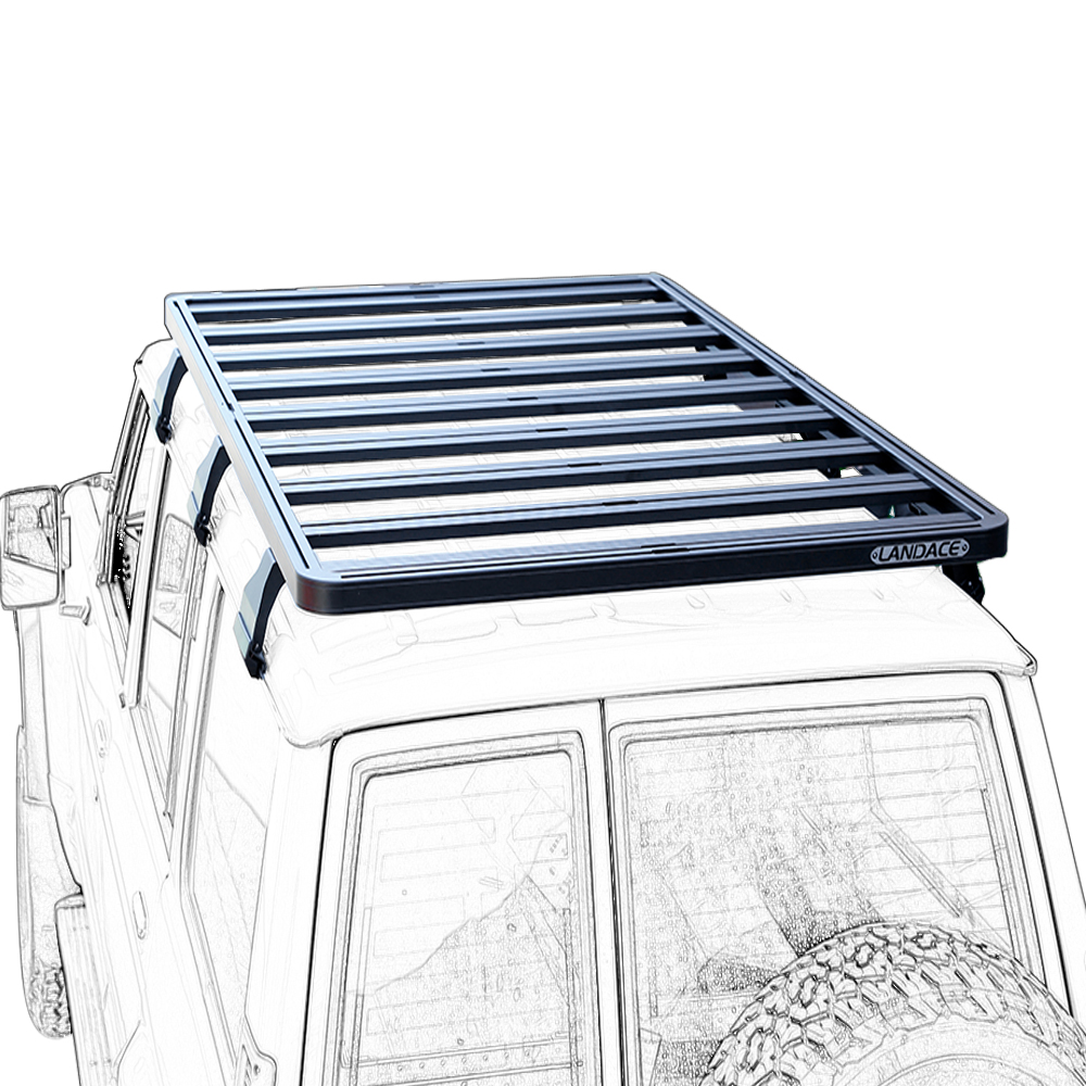 Roof Mount Universal Roof Rack for Toyota Y60 Aluminum Alloy Black Powder Coated