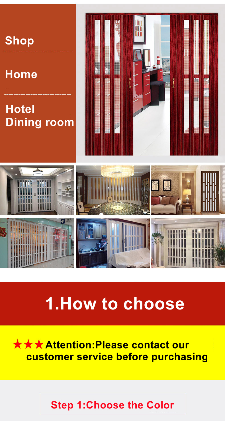 Odorless Folding PVC Sliding Door For Open Partition Rail Free Kitchen Bathroom