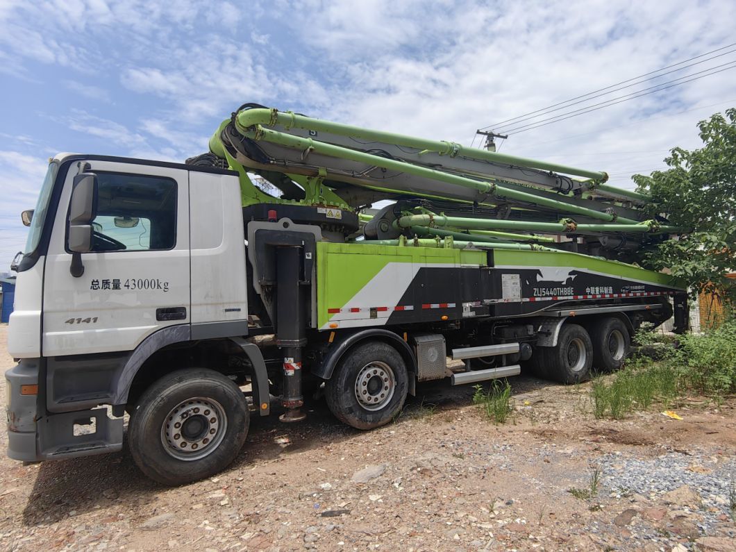 2019 Zoomlion 56m Used Concrete Pump Truck Putzmeister Mercedes Benz Construction Machine Concrete Boom Pump