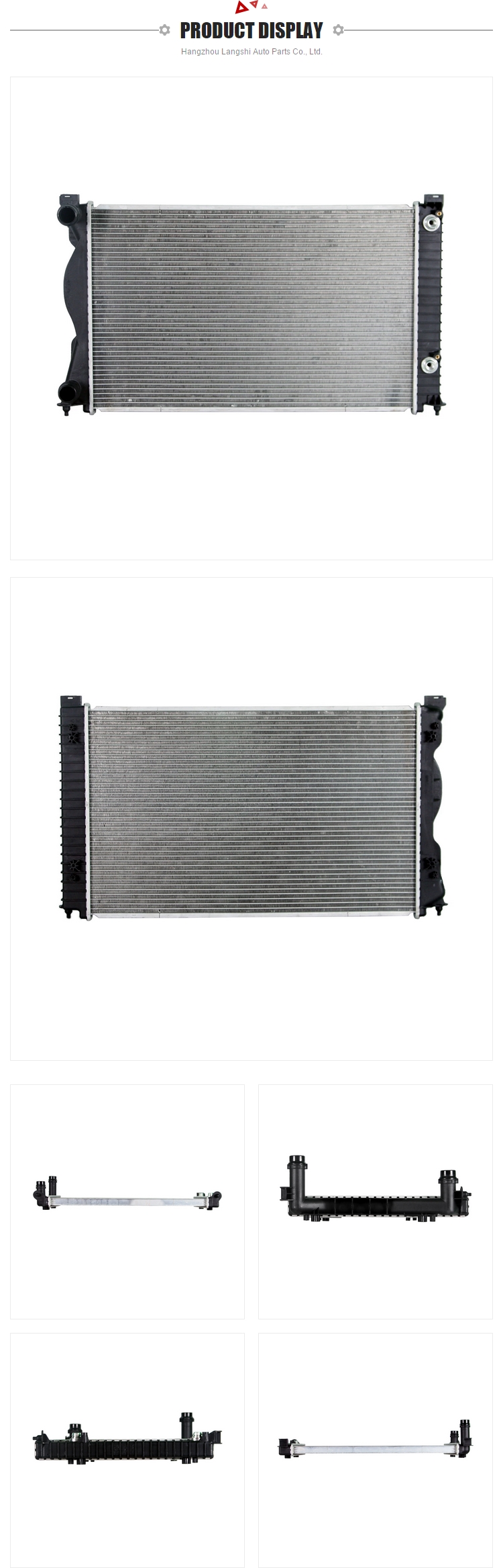 Wave height 8mm 2004- Aluminum Brazed Radiator Water Tank for Audi A6 A6L 4F0121251R