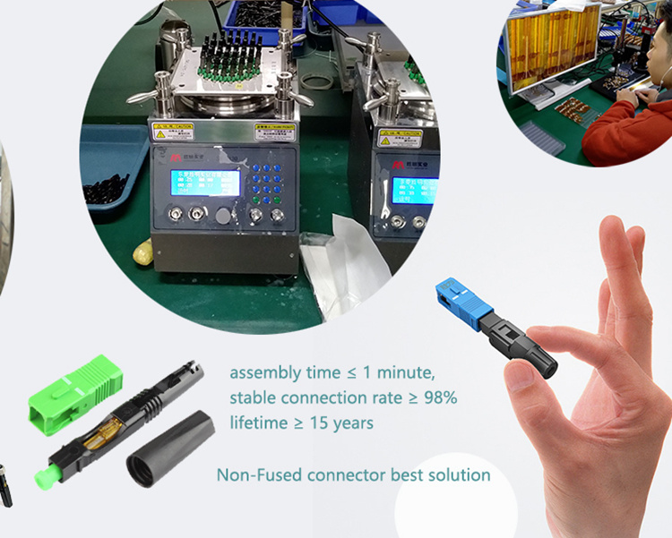 Field Assembly Fiber Optic Fast Connector ESC250d Upc