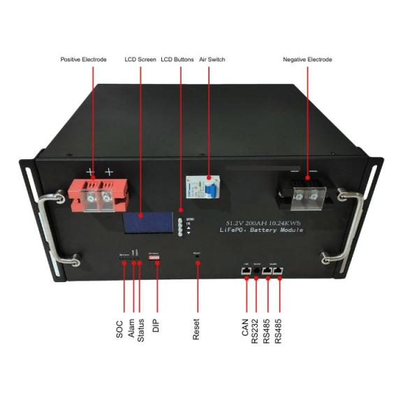 Rack Mounted 48V Lithium Battery 100ah 200ah Lifepo4 Battery Pack Easy Installation