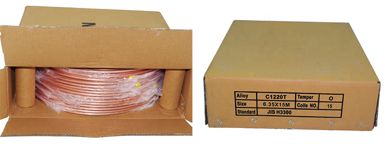 packing - Refrigeration Part Pancake Coil Split Air Conditioner Copper Pipe Tube, Bulk AC Copper Pipe 