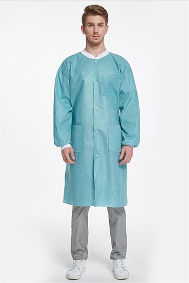 S&J Breathable Hospital Uniforms surgical pp+pe disposable Medical lab coat non woven Isolation gown