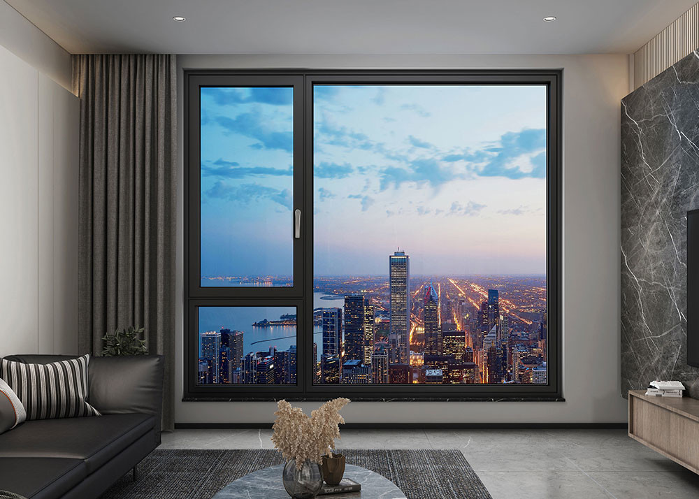 Folding Screen Aluminum Sliding Window for Home 2.2mm Wall Thickness