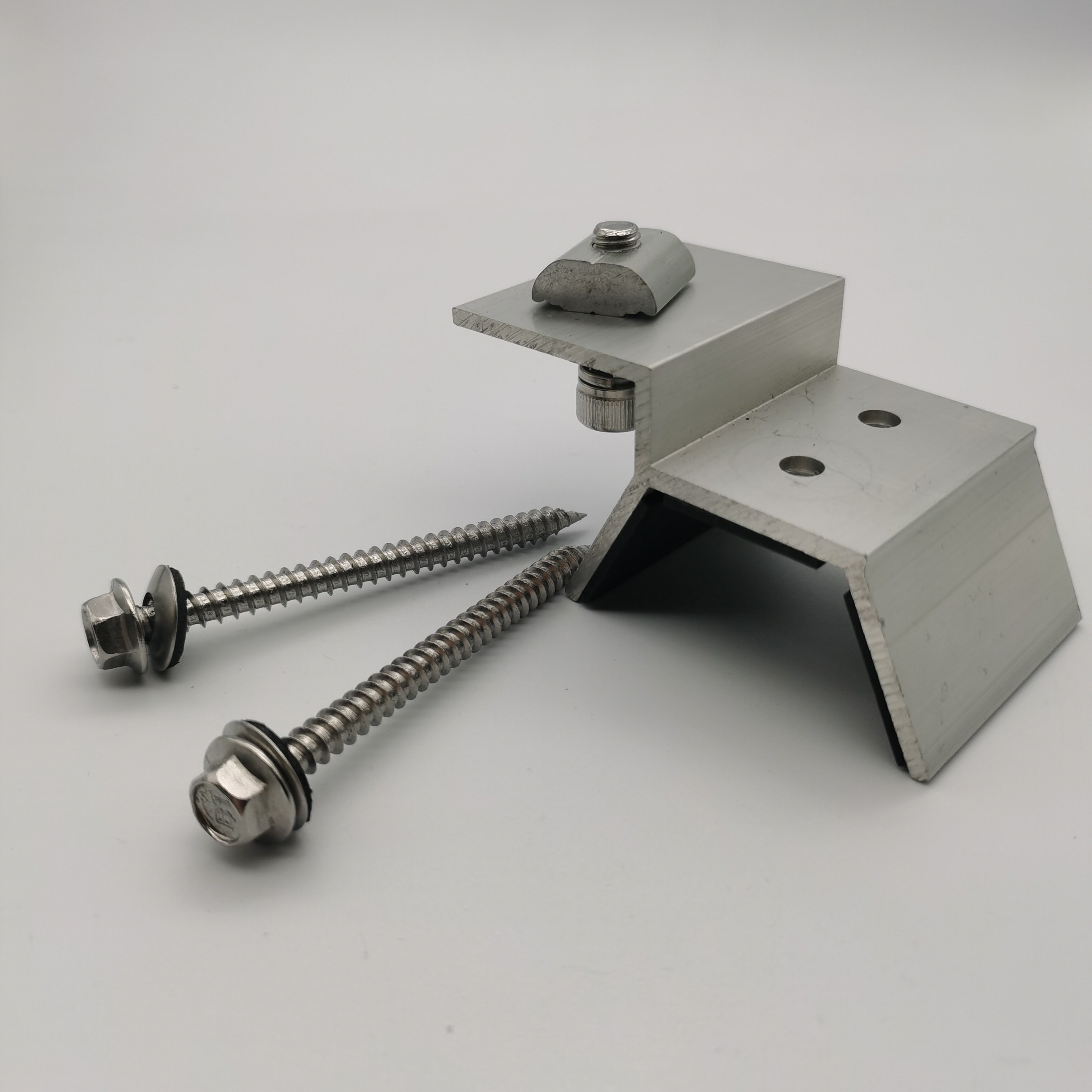 Aluminium Solar Panel Rail Clamps With Limit Bolts And Springs
