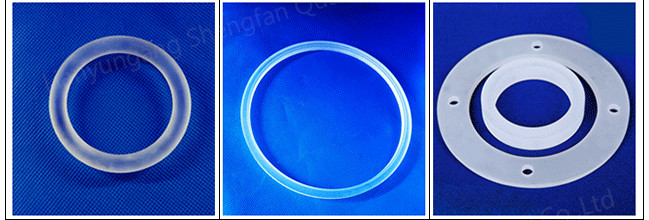 Heater Use Fused Silica Quartz Flange / Fused Silica Tube Accurate Dimension