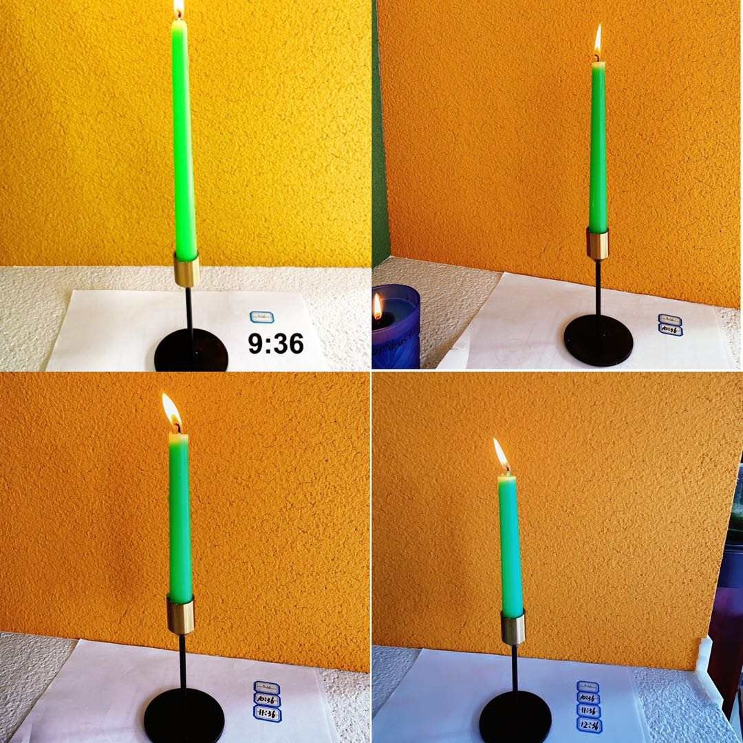 Multicolor Paraffin Wax Taper Candles Dinner Dripless 10 Inch