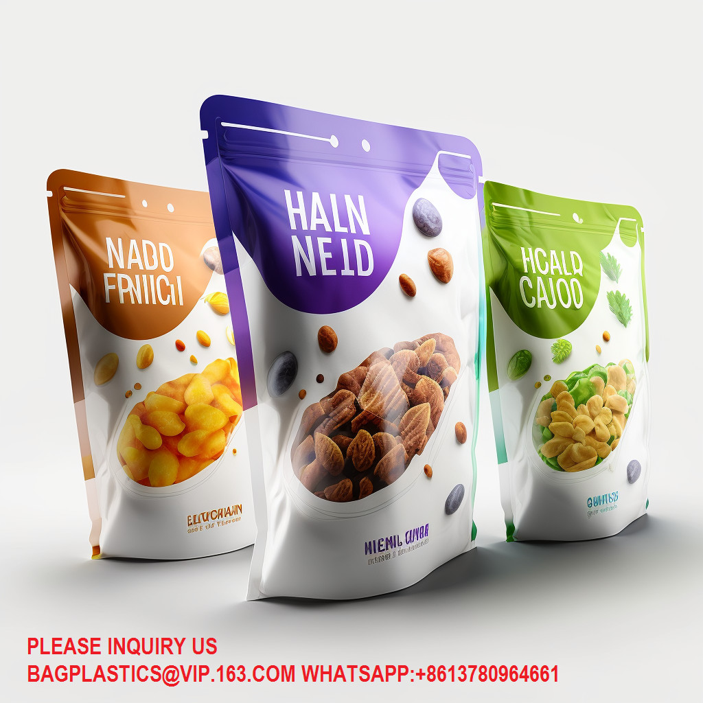 Resealable Laser Film Stand Up Pouch Seal Zipper Pla Flat Bottom Package Protein Powder