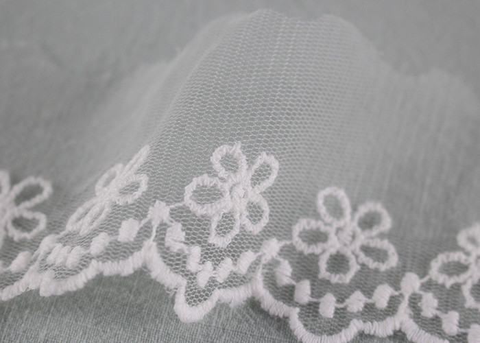 Custom Lace Design Nylon Lace Trim Flower Embroidery Lace Ribbon For Tulle Dress