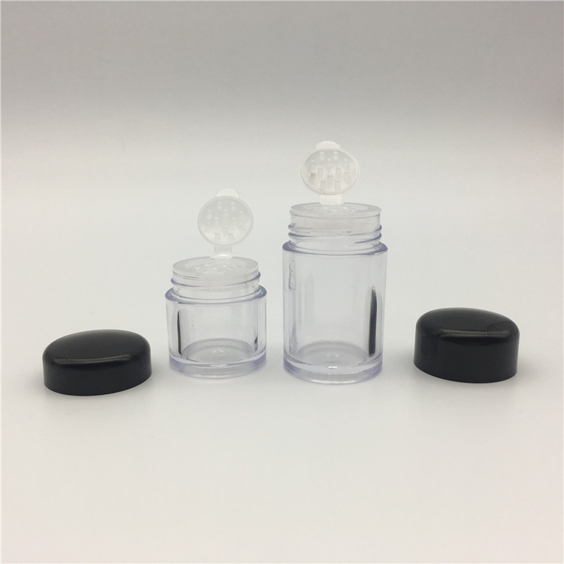 5ml 5 Grams 10 ml 10grams Clear Loose Powder Jar and Pot with Sifter Black White Cap Samples Process 2-3 days Free Sample