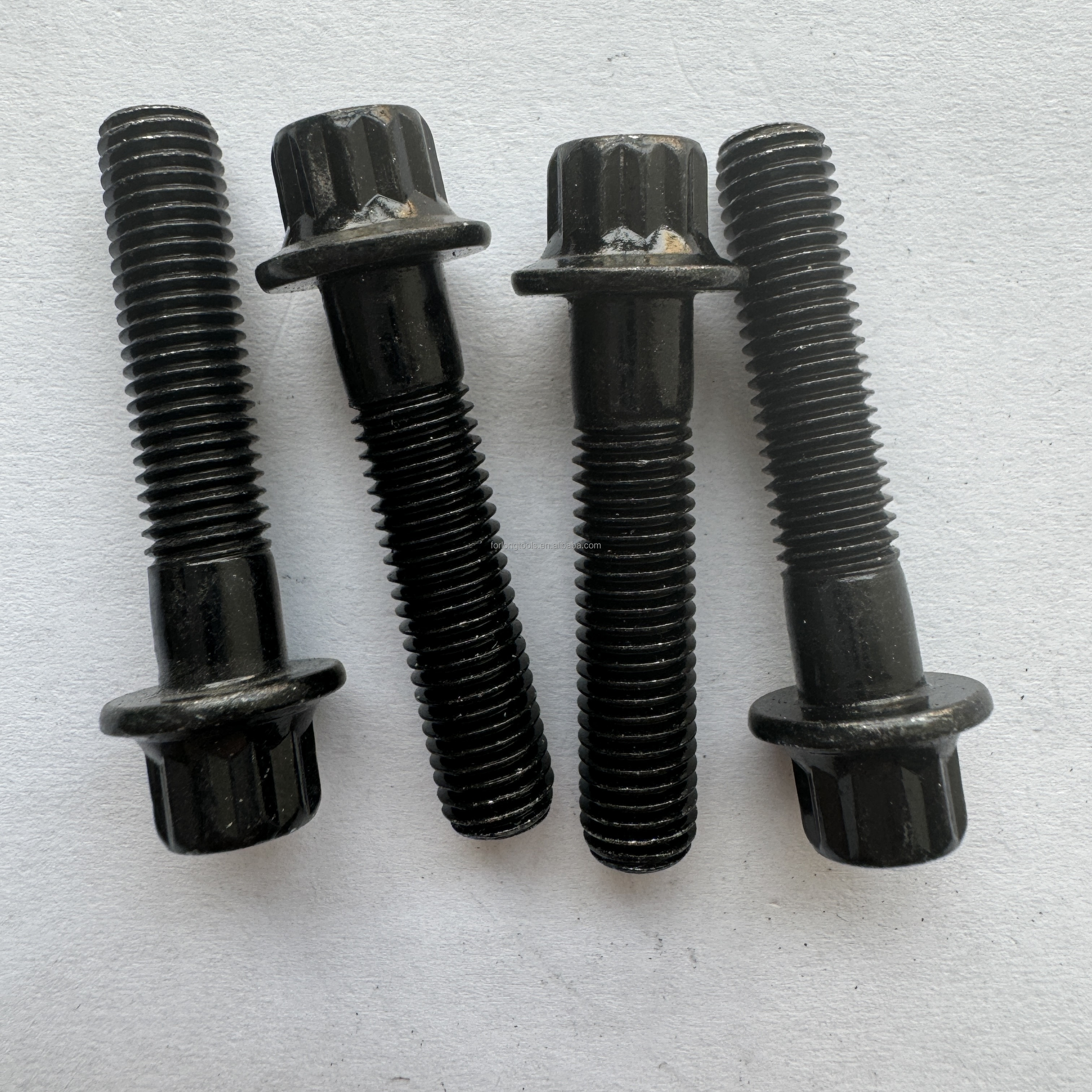 DIN Standard Silver Finish M7x 32MM LENGTH Steel 12 PT Flange Head Bolts in Black for Automotive Industry Applications