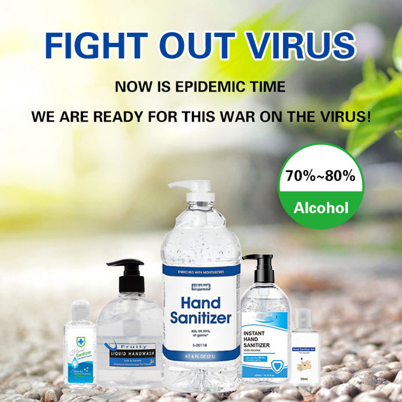 Glycerine Antiviral Hand Sanitizer Portable Waterless Instant Alcohol Hand Sanitizer