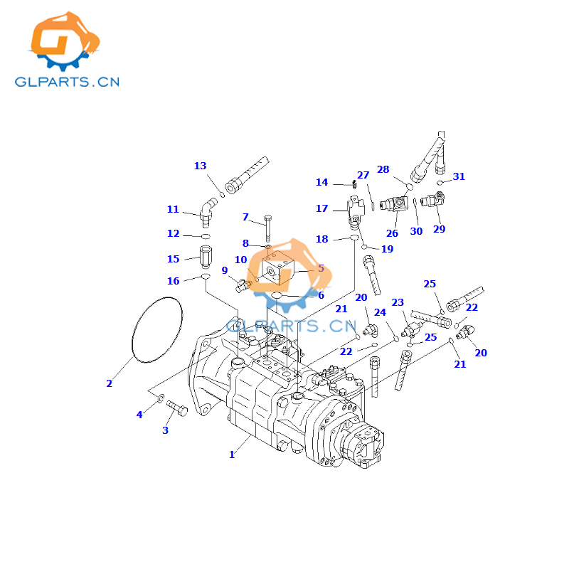 708-2L-00691 PC1250-8 Excavator Hydraulic Main Pump For Komatsu