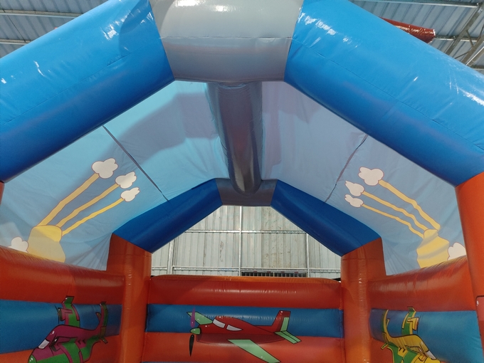 Commercial Grade Inflatable Bounce House Helicopter Plane Cartoon Inflatable Bouncer Jumping Playground For Kids