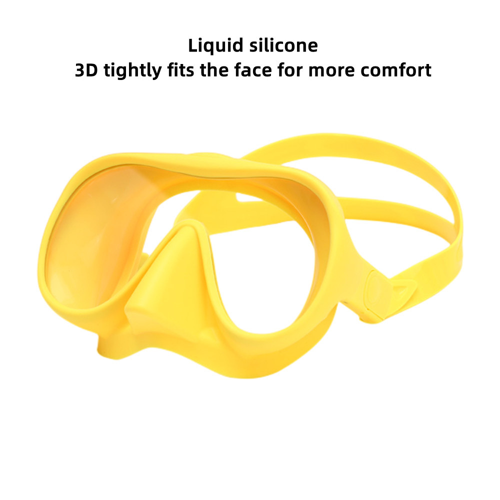 Anti Scratch Leakproof Scuba Diving Mask Multicolor Liquid Silica Gel Material