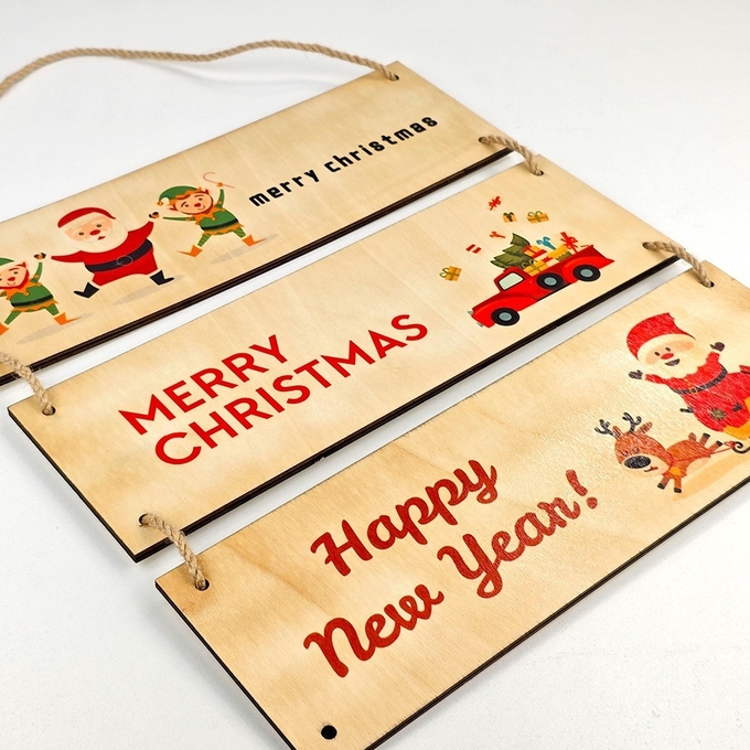 Wooden Sublimation Hanging Sign With Rope For Sublimation Printing