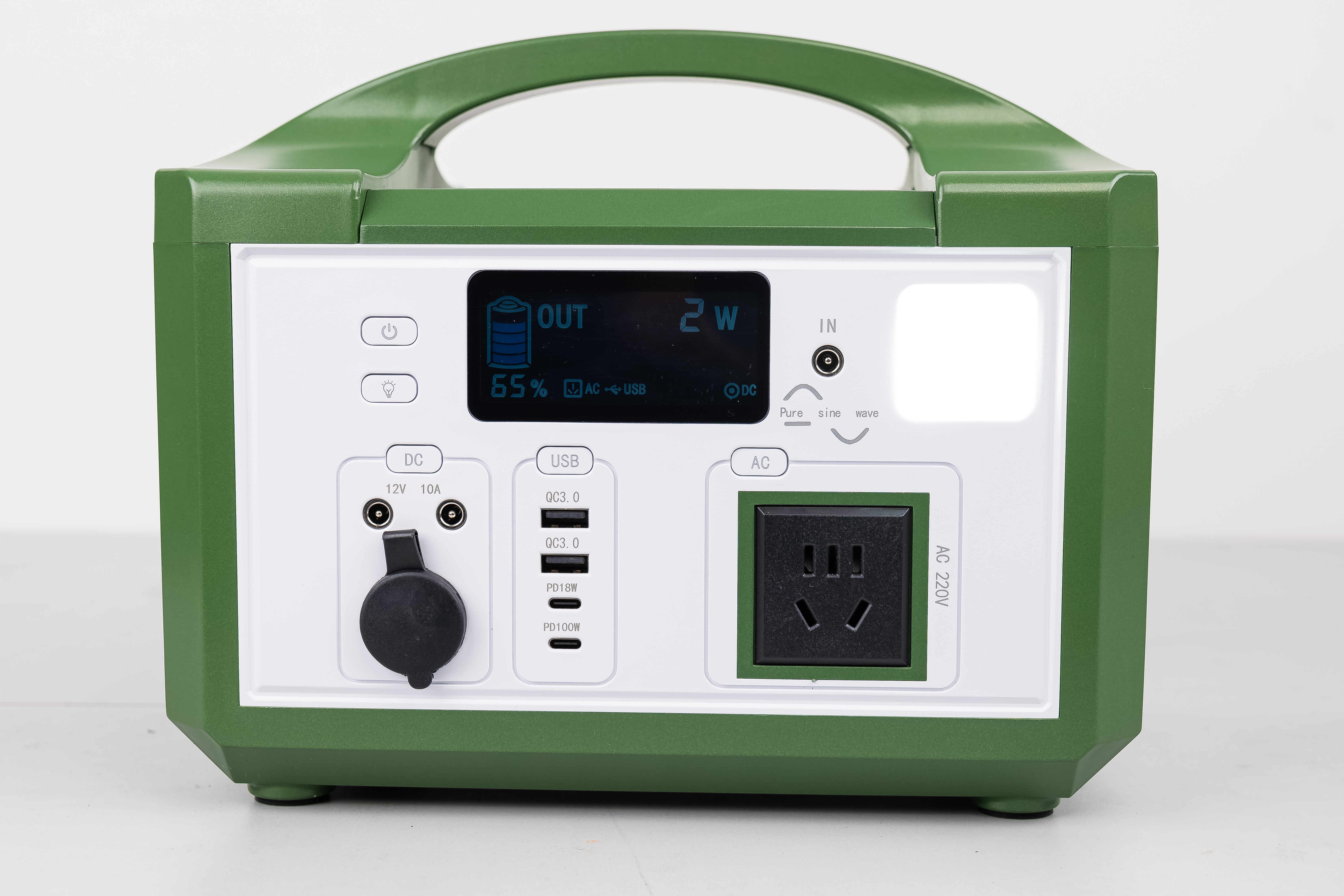 CE Approved Wireless Charging Uninterrupted Portable Solar Power Bank With Green Plastic Case For UPS Backup System