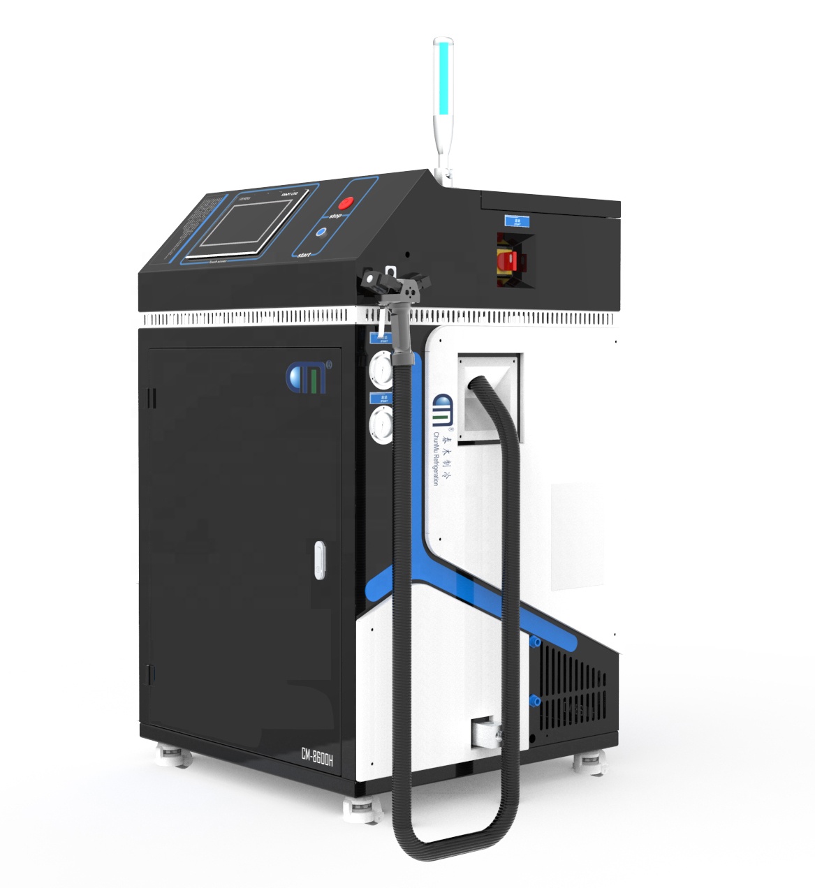 R134a Refrigerant Charging Machine System PLC Control Model CM8600 R32 Dual System Charging Station