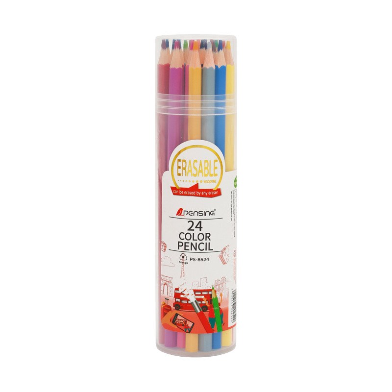 Customized Logo Personalized Cute Hexagonal Boxes Wood Coloring Pencils for Promotion