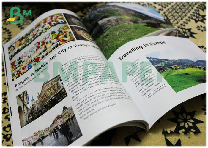 High Whiteness 130gsm 150gsm Glossy White Paper For Magazine Printing  