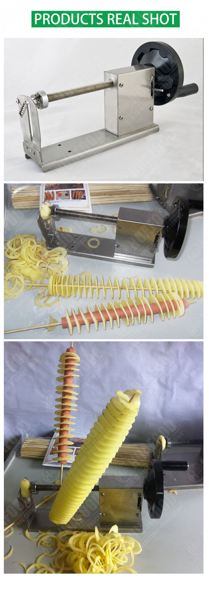 Multi-Function Spiral Fried Potato Machine For Commercial Use