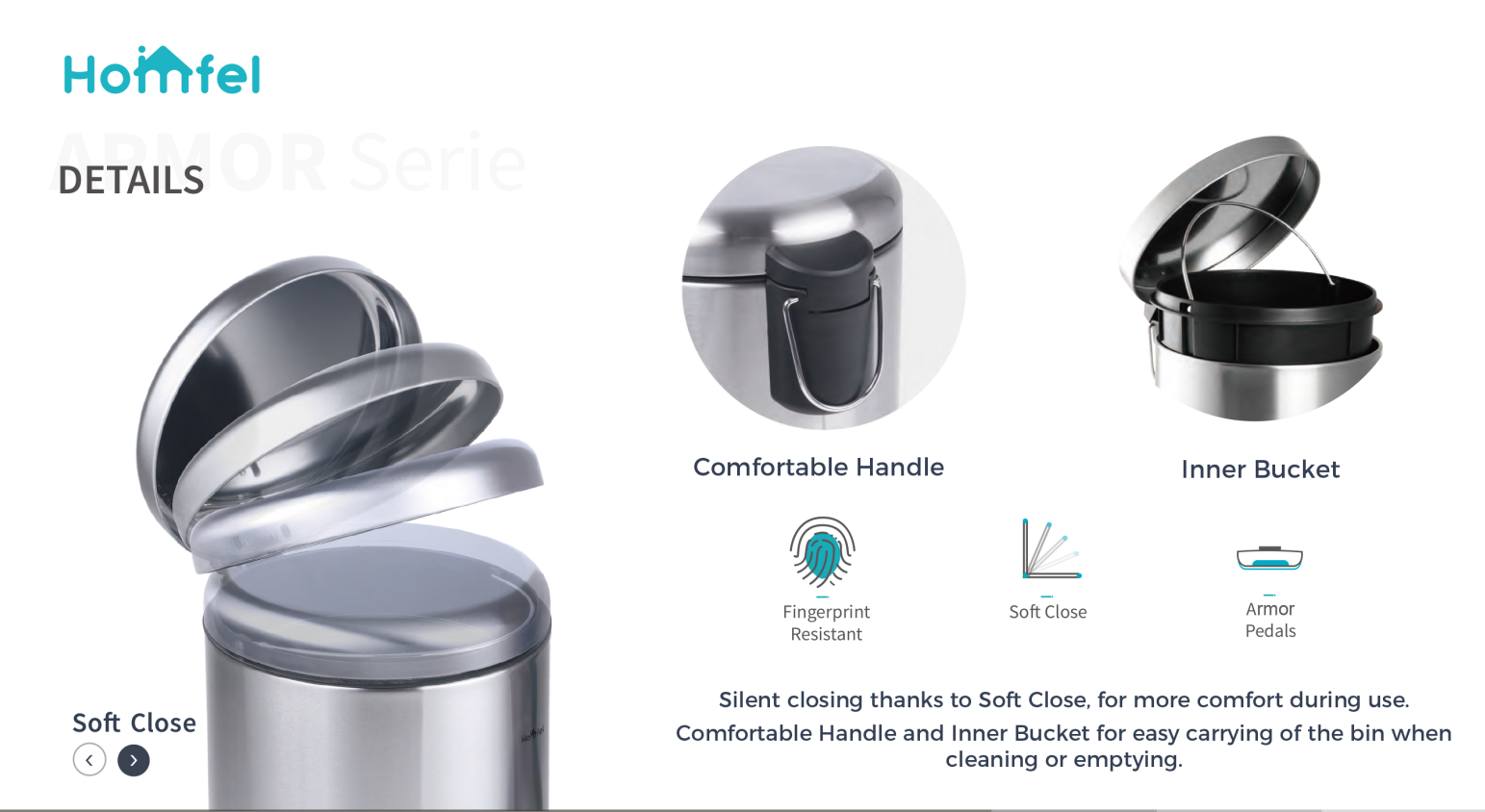 Home Office 30L Household Soft Close Round Armor Pedal Trash Bin With Thin Lid For Bathroom Waste Bins Trash Can