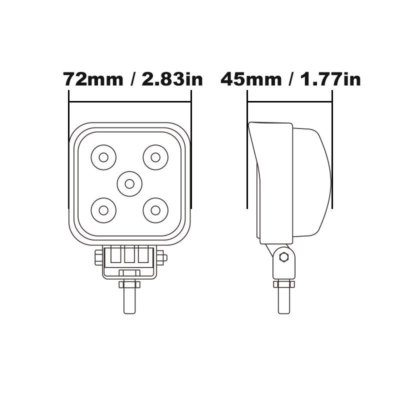 15W LED White Red Blue Amber Work Light for Tractor and Forklift